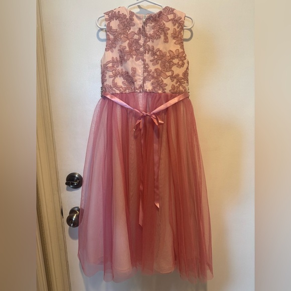 Rare Editions Gold and pink Sequin Embellished tulle fancy dress size 6 - Picture 2 of 3